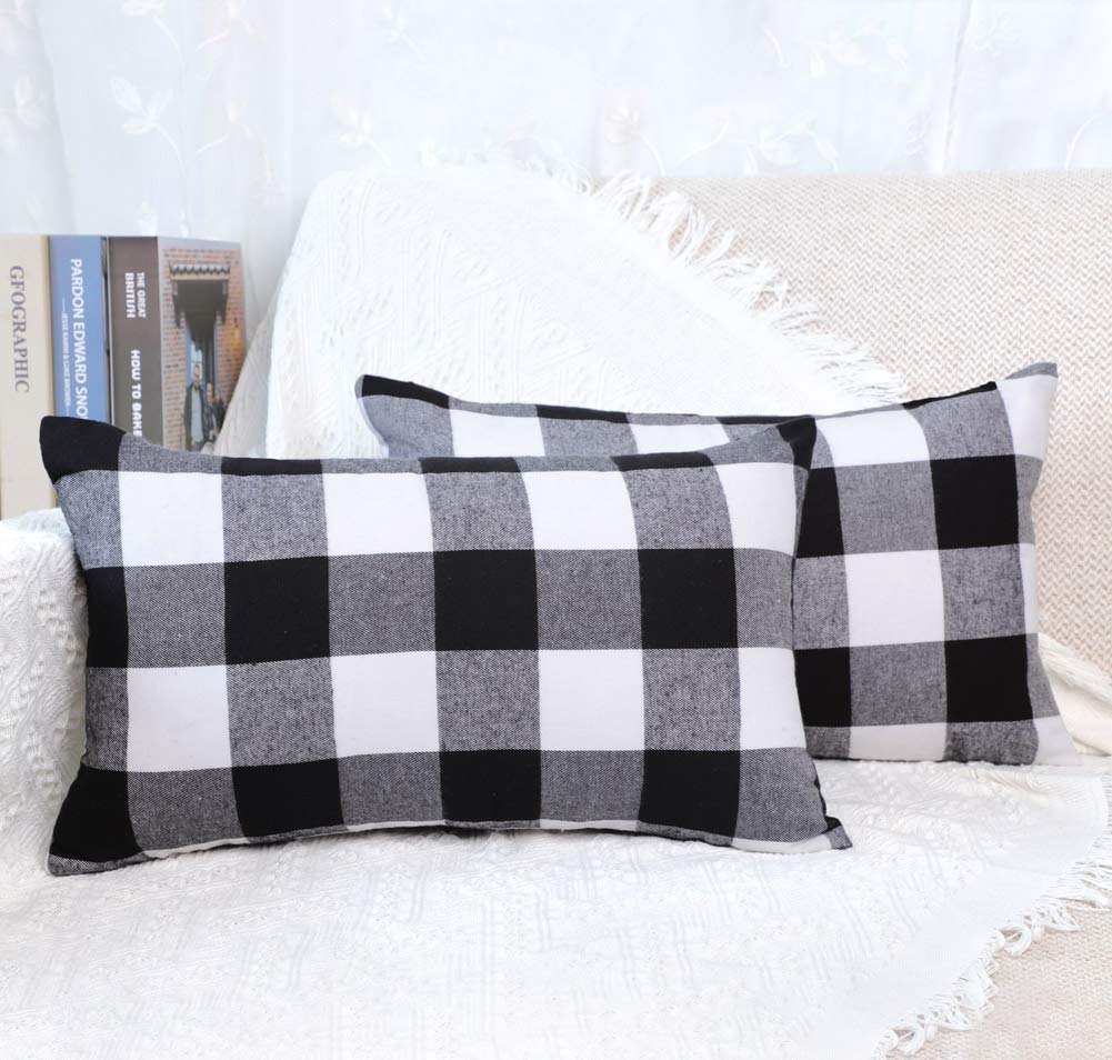 Rustic Christmas Decoration Plaid Pillow Cover Wholesale