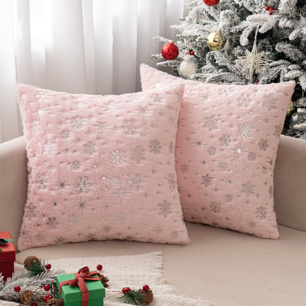 Wholesale Plush Snowflake Embroidered Pillow Covers | Luxury Christmas Cushion Supplier