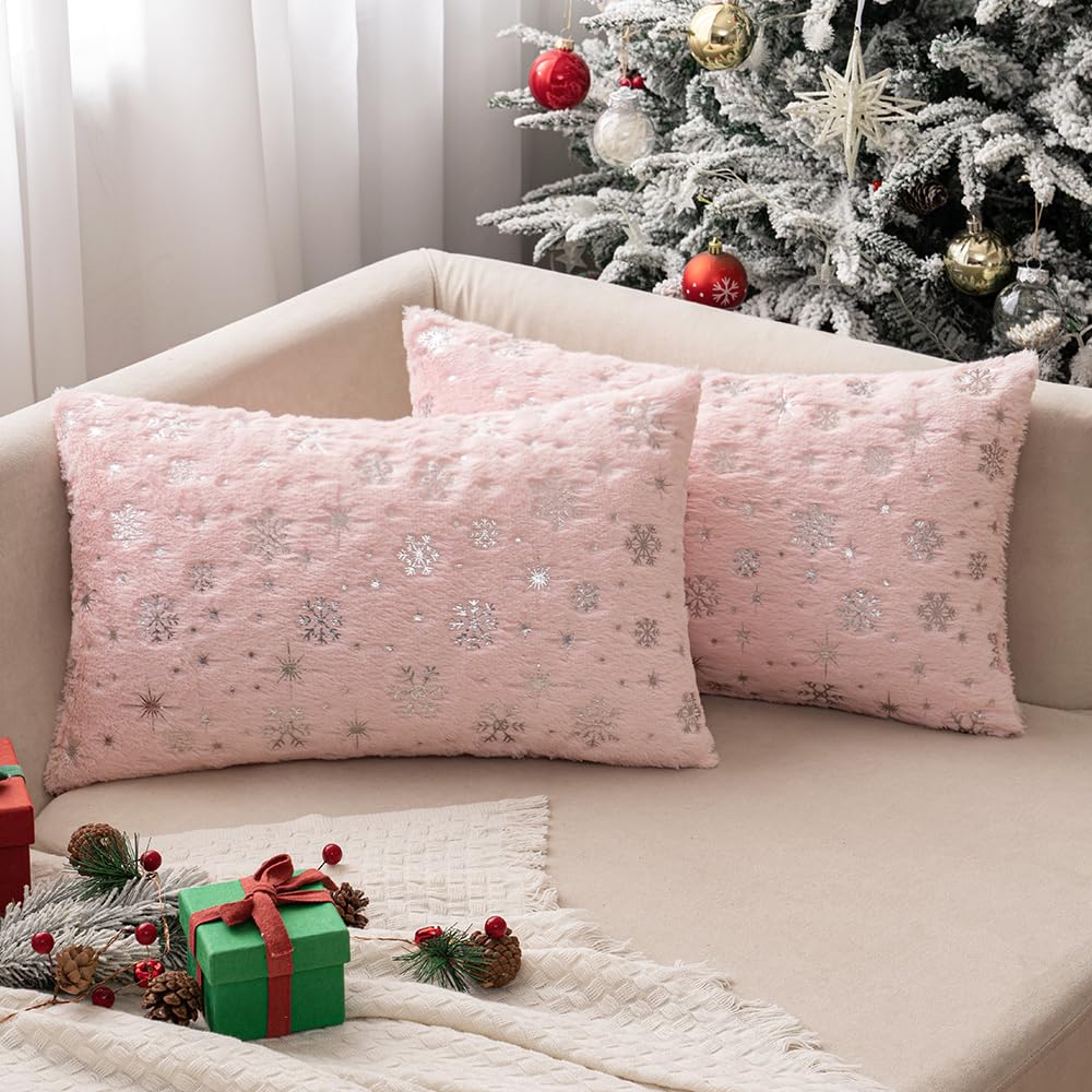 Wholesale Plush Snowflake Embroidered Pillow Covers | Luxury Christmas Cushion Supplier