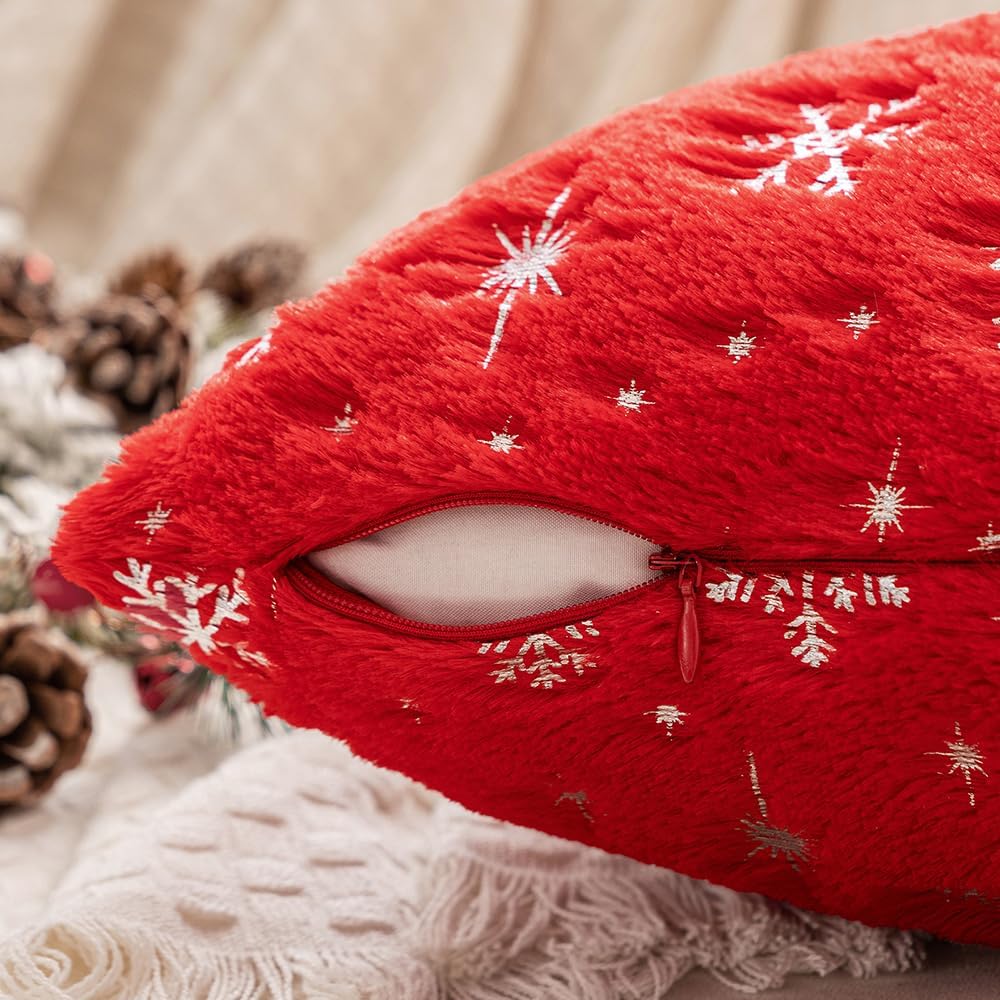 Wholesale Plush Snowflake Embroidered Pillow Covers | Luxury Christmas Cushion Supplier
