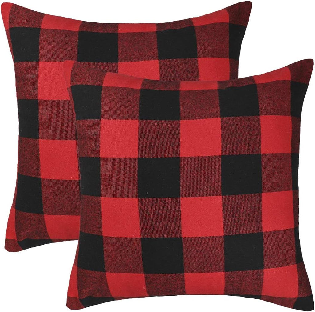 Rustic Christmas Decoration Plaid Pillow Cover Wholesale