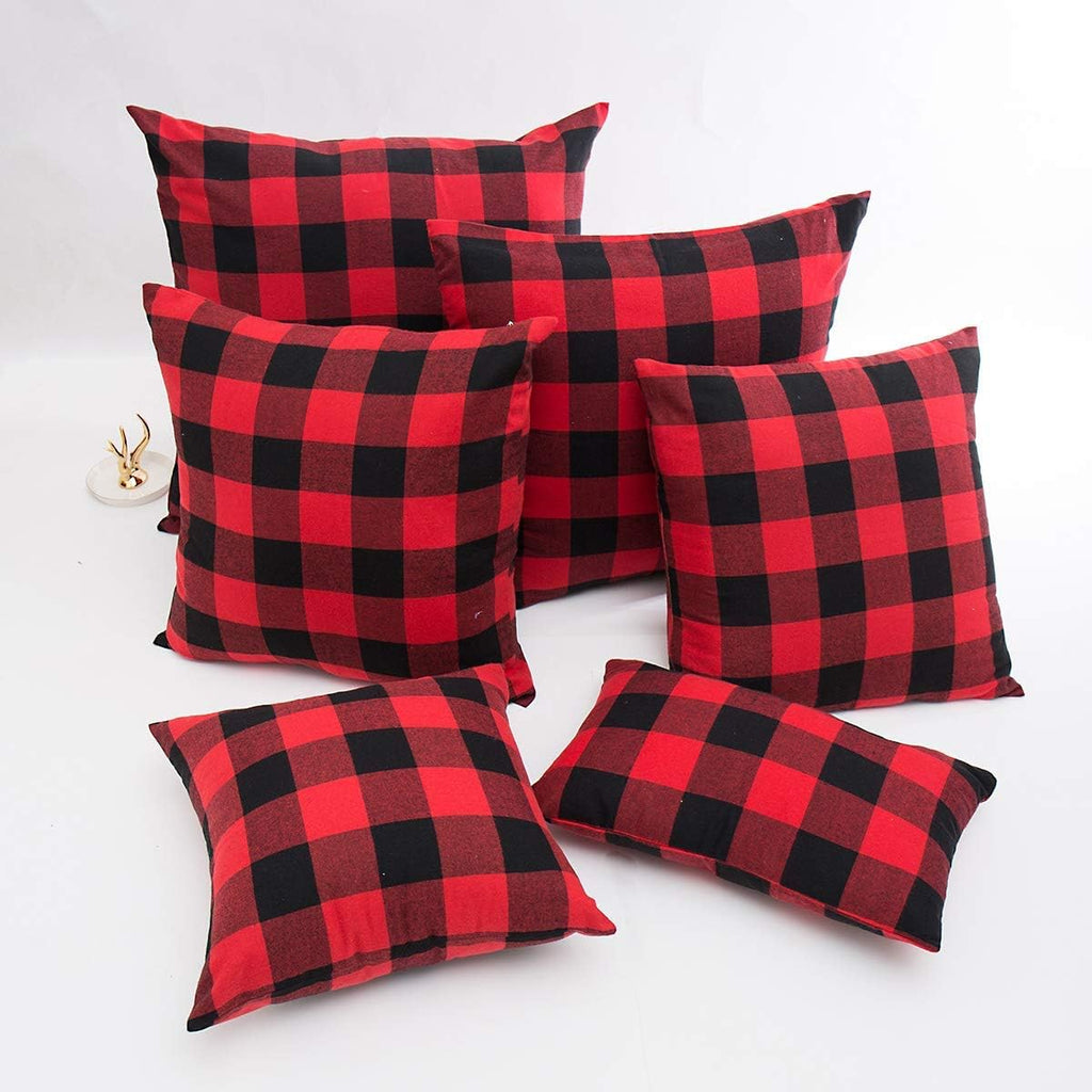 Rustic Christmas Decoration Plaid Pillow Cover Wholesale