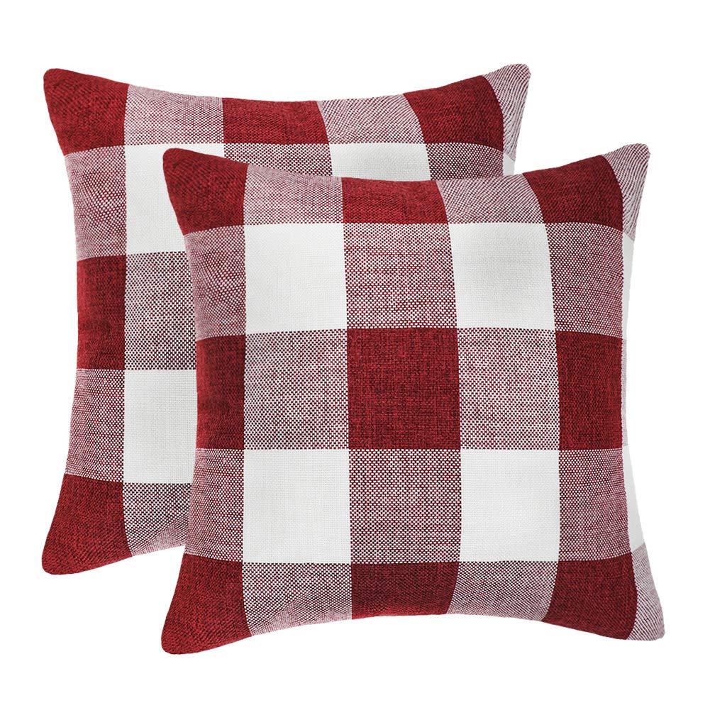 Rustic Christmas Decoration Plaid Pillow Cover Wholesale
