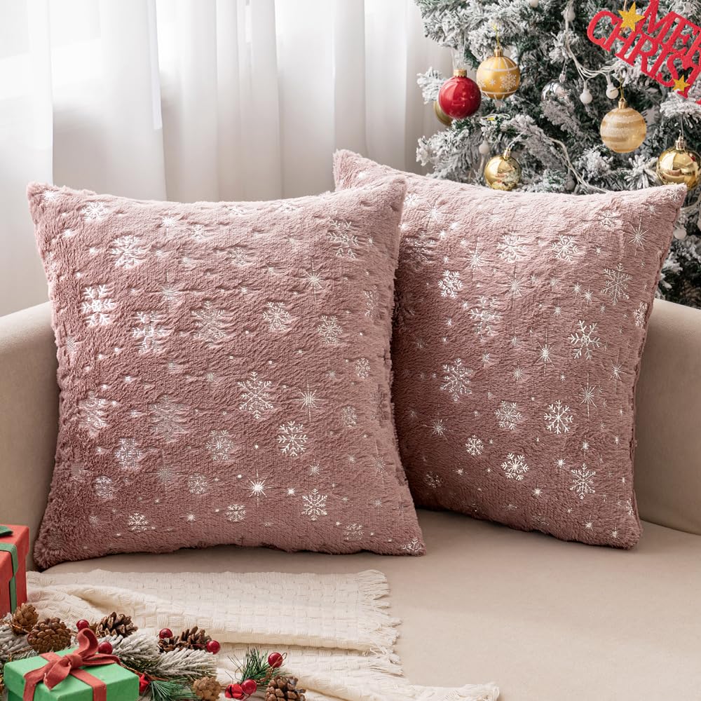Wholesale Plush Snowflake Embroidered Pillow Covers | Luxury Christmas Cushion Supplier