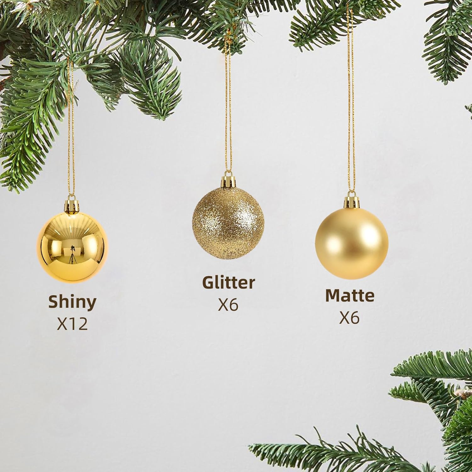 24ct Gold Christmas Ball Wholesale- Shatterproof Christmas Tree Decoration Ornaments Supplier