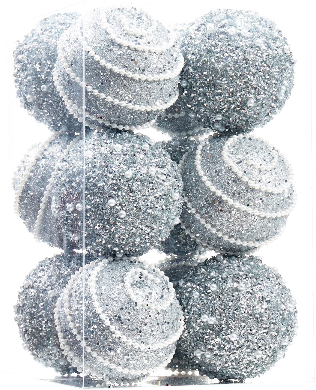Gold Beaded Christmas Ball Ornament Set Wholesale | Luxury Glitter Holiday Decorations