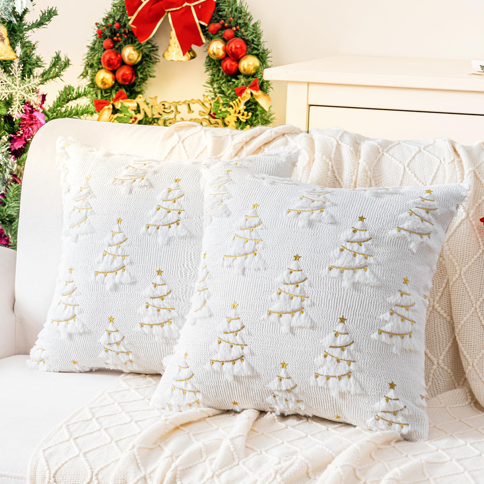 Wholesale Christmas Tree Plush Pillow Covers | Luxury Holiday Cushion Supplier