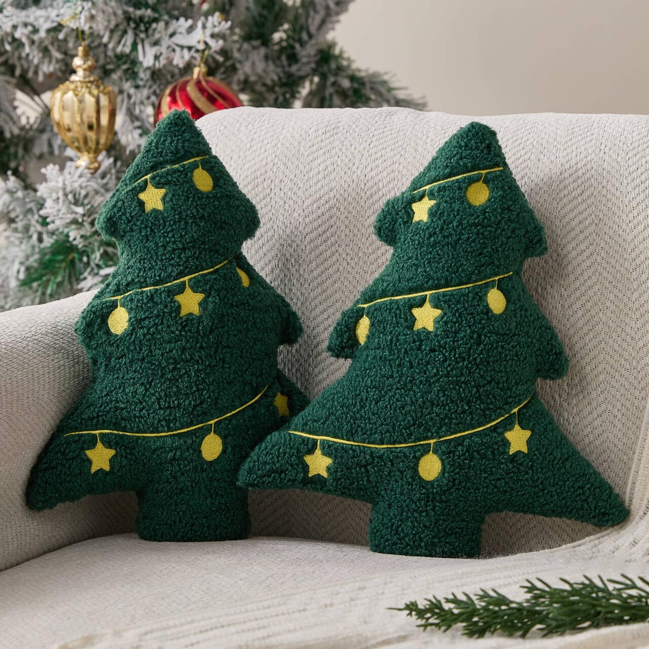 Wholesale Christmas Tree Shaped Pillow | Plush Holiday Cushion Supplier