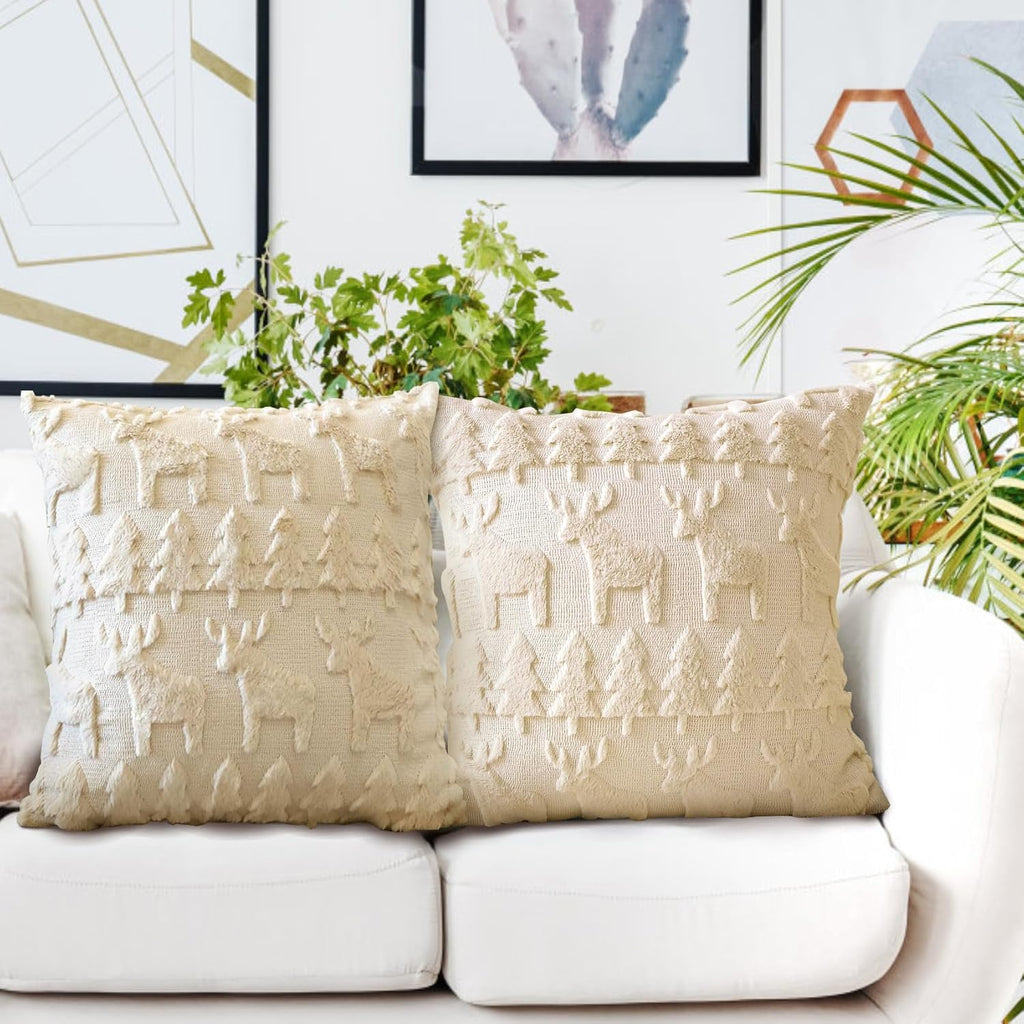 Wholesale Plush Reindeer Christmas Tree Pillow Covers | Holiday Cushion Supplier