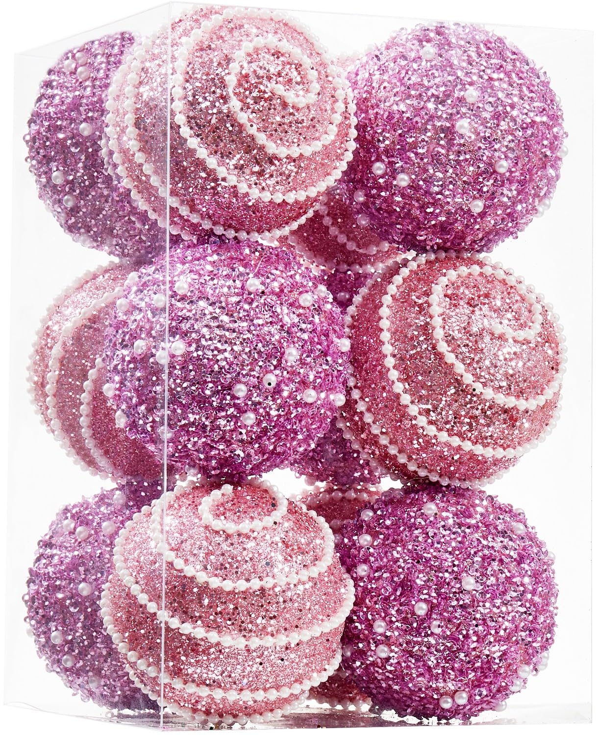 Gold Beaded Christmas Ball Ornament Set Wholesale | Luxury Glitter Holiday Decorations