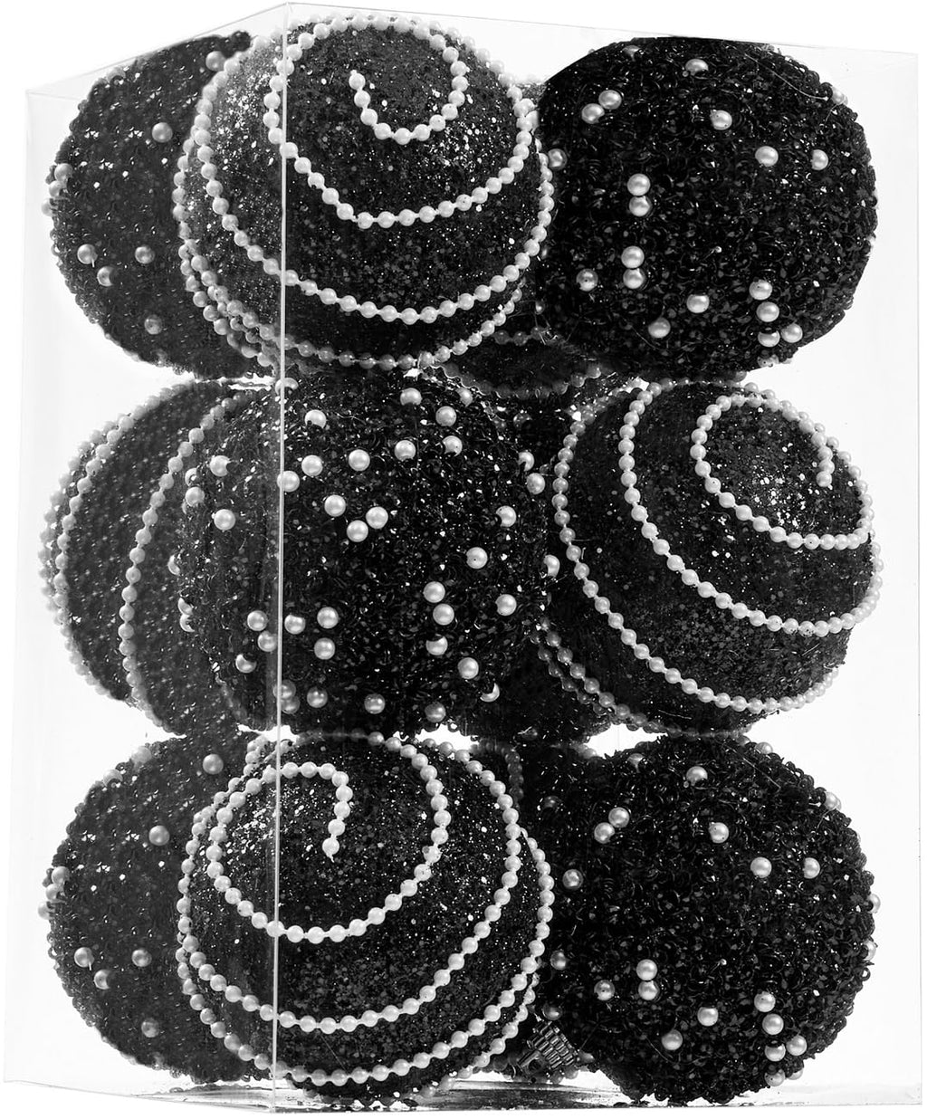 Gold Beaded Christmas Ball Ornament Set Wholesale | Luxury Glitter Holiday Decorations