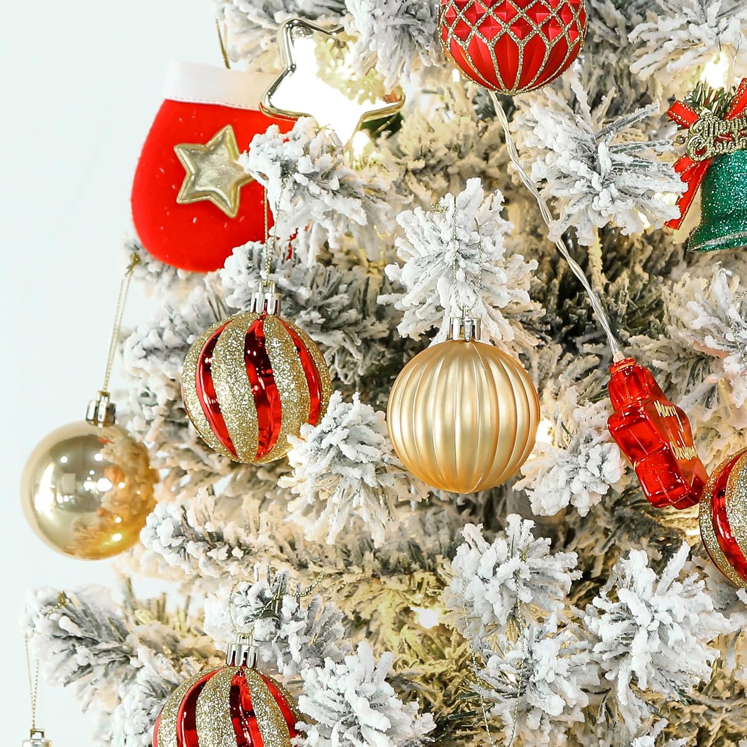 30ct 2.36 Inch Christmas Tree Balls Ornaments, Colored Shatterproof Plastic Decorative Baubles Wholesale | Luxury Holiday Decor Supplier