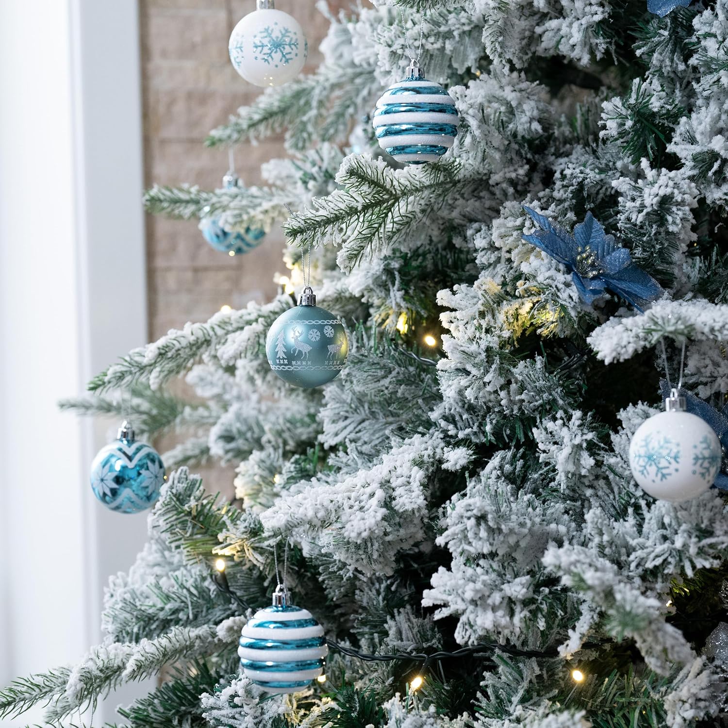 Christmas Ornaments Tree Decorations Wholesale, 24ct Shatterproof Christmas Ball Ornaments Set Supplier