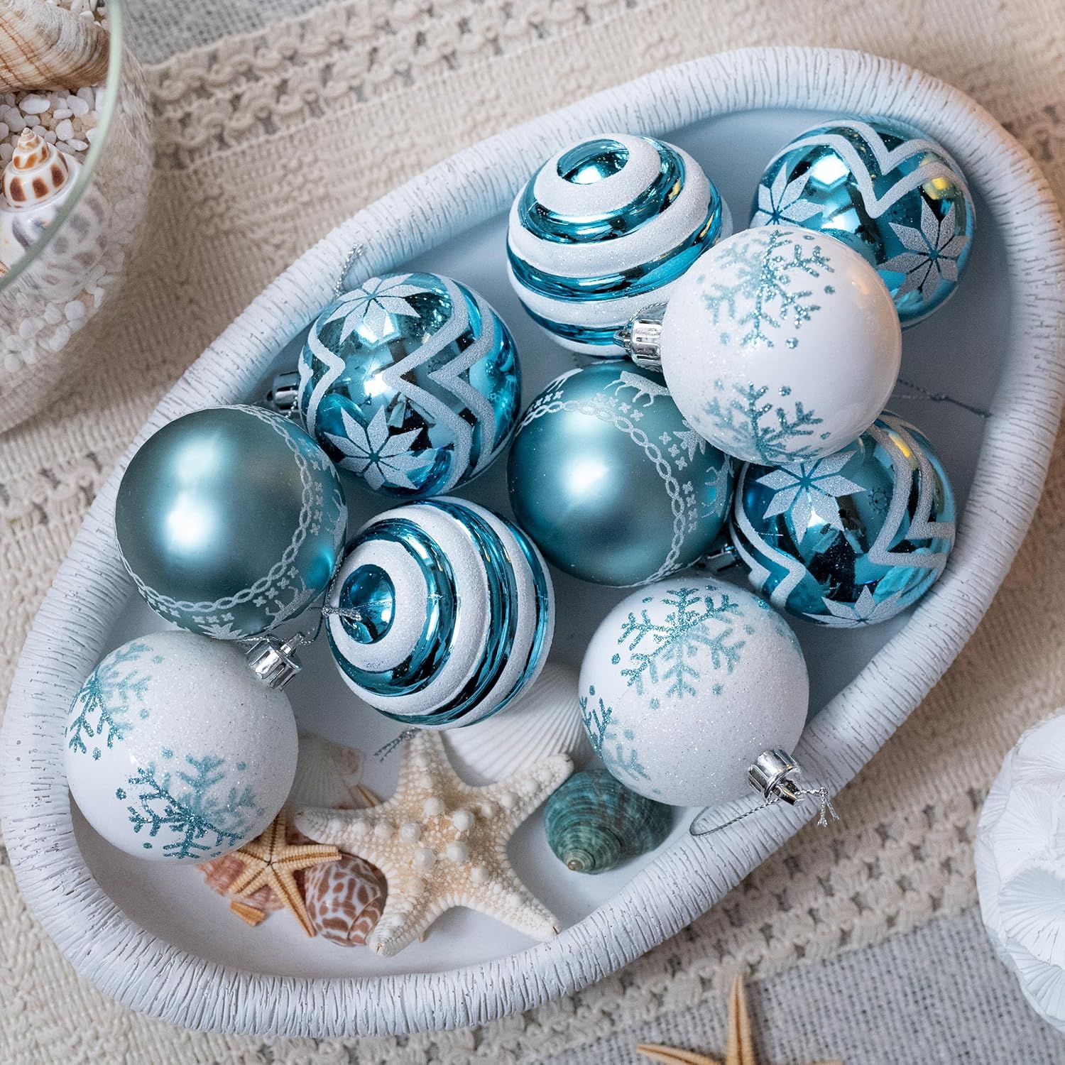 Christmas Ornaments Tree Decorations Wholesale, 24ct Shatterproof Christmas Ball Ornaments Set Supplier